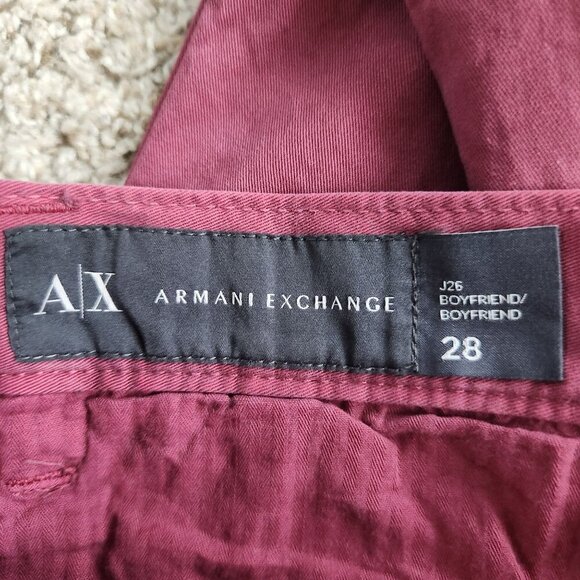 Armani Exchange Red Boyfriend Pants - Picture 3 of 7